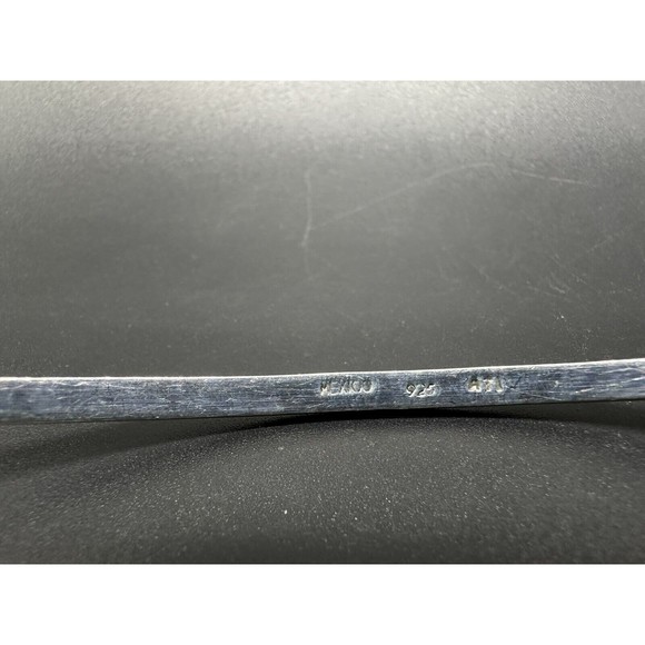 Vintage SIGNED MEXICO Stiff Choker 16" Twist Necklace Sterling Silver 925 32Gs - Picture 9 of 11